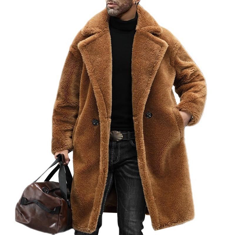 Eleganter Herren Teddy-Mantel – Kuschelweich, Stylisch & Warm
