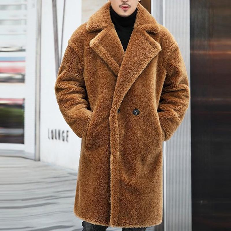 Eleganter Herren Teddy-Mantel – Kuschelweich, Stylisch & Warm