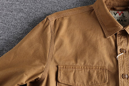 Henrik | Herren Cargo-Hemd aus Baumwolle – Langarm Freizeithemd mit Knöpfen & Reverskragen für stilvolle Outfits