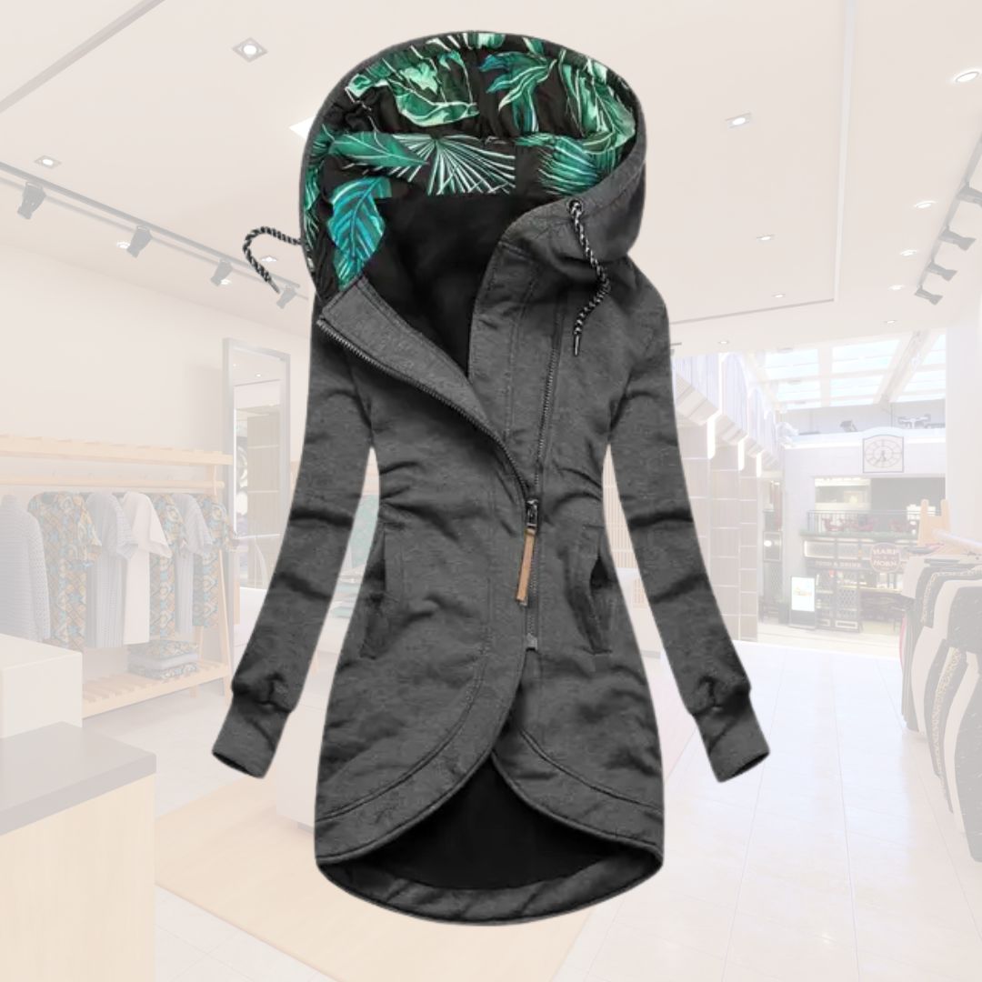 Damen-Longjacke | Stylisches Kapuzendesign & Figurfreundlicher Schnitt