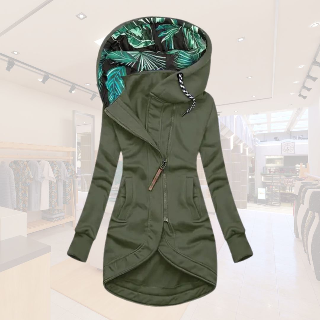 Damen-Longjacke | Stylisches Kapuzendesign & Figurfreundlicher Schnitt