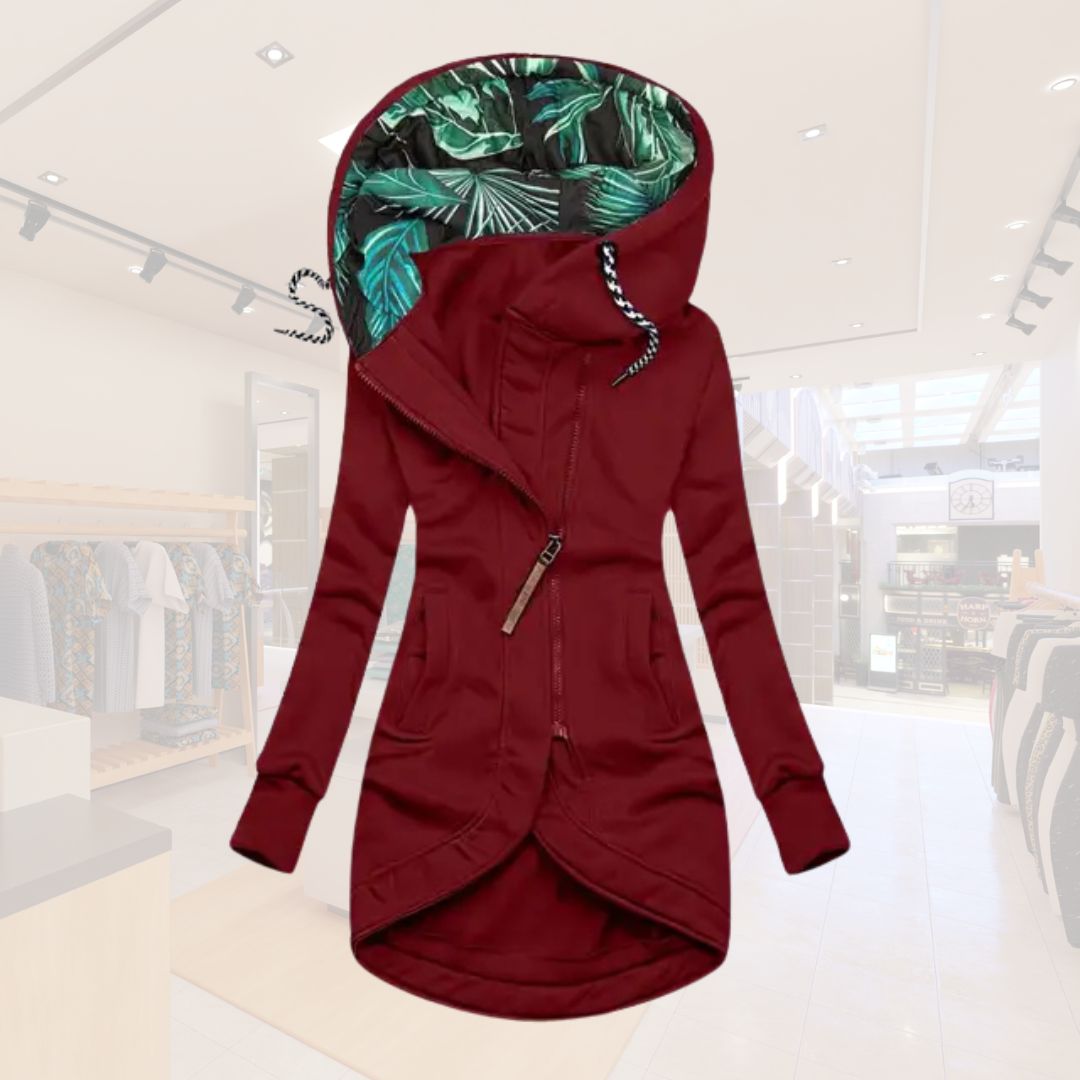 Damen-Longjacke | Stylisches Kapuzendesign & Figurfreundlicher Schnitt