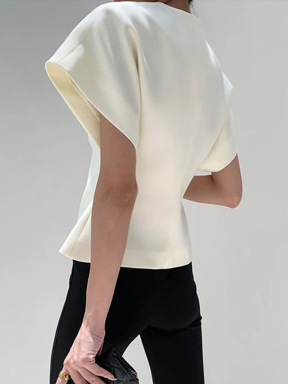 Damenbluse mit Knopfleiste und V-Ausschnitt – Elegant, Leicht & Vielseitig