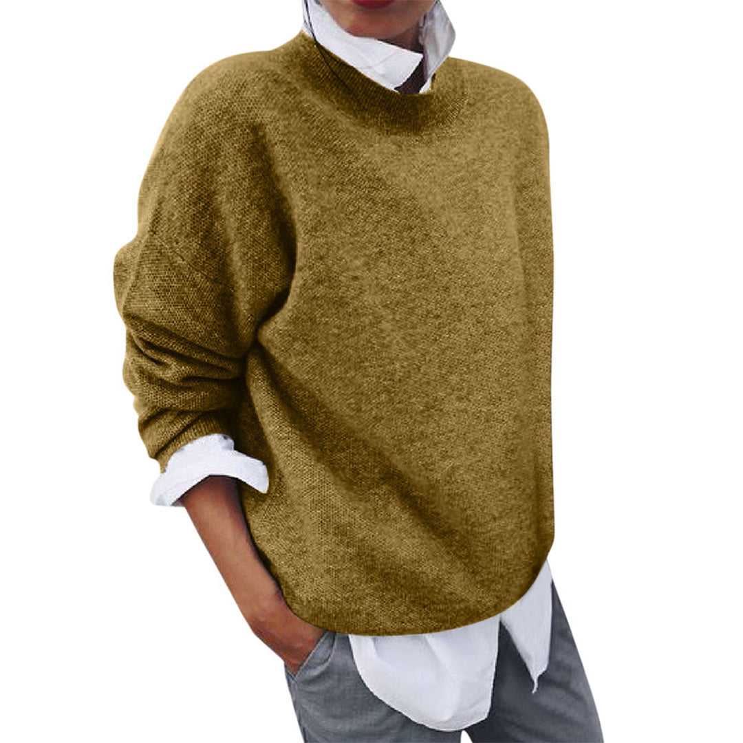 Norweger Pullover Damen Rundhals | Warmer Strickpullover für Winter & Alltag