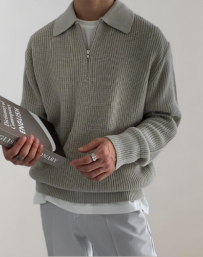 Strickpullover Herren mit halbem Reißverschluss | Eleganz & Komfort für jeden Tag