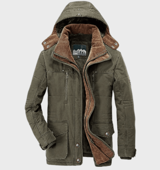 Christopher | Winterjacke Herren – Warmer Kapuzenparka mit Fleece-Innenfutter & Modernem Design