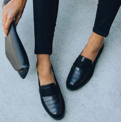Andrea | Klassische Damen Loafer mit flachem Absatz – Elegante Slip-On Schuhe für Büro & Freizeit