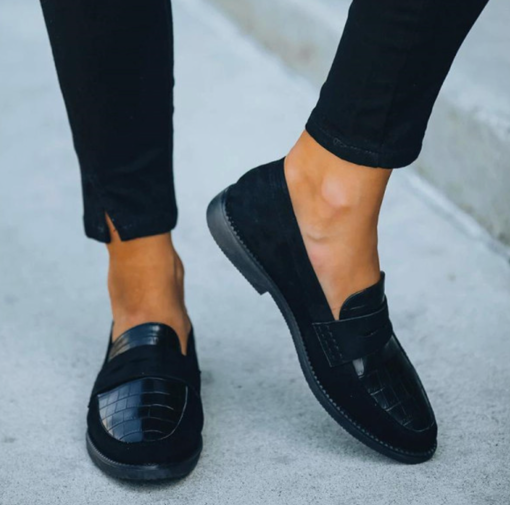 Andrea | Klassische Damen Loafer mit flachem Absatz – Elegante Slip-On Schuhe für Büro & Freizeit