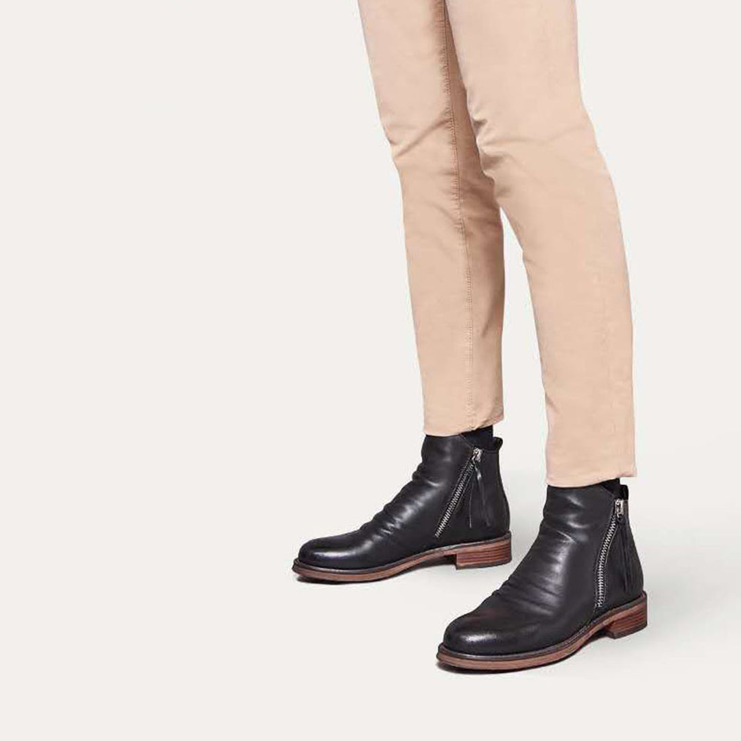 Elegante Herren Lederstiefeletten mit Reißverschluss – Stilvoll, Komfortabel & Alltagsstark