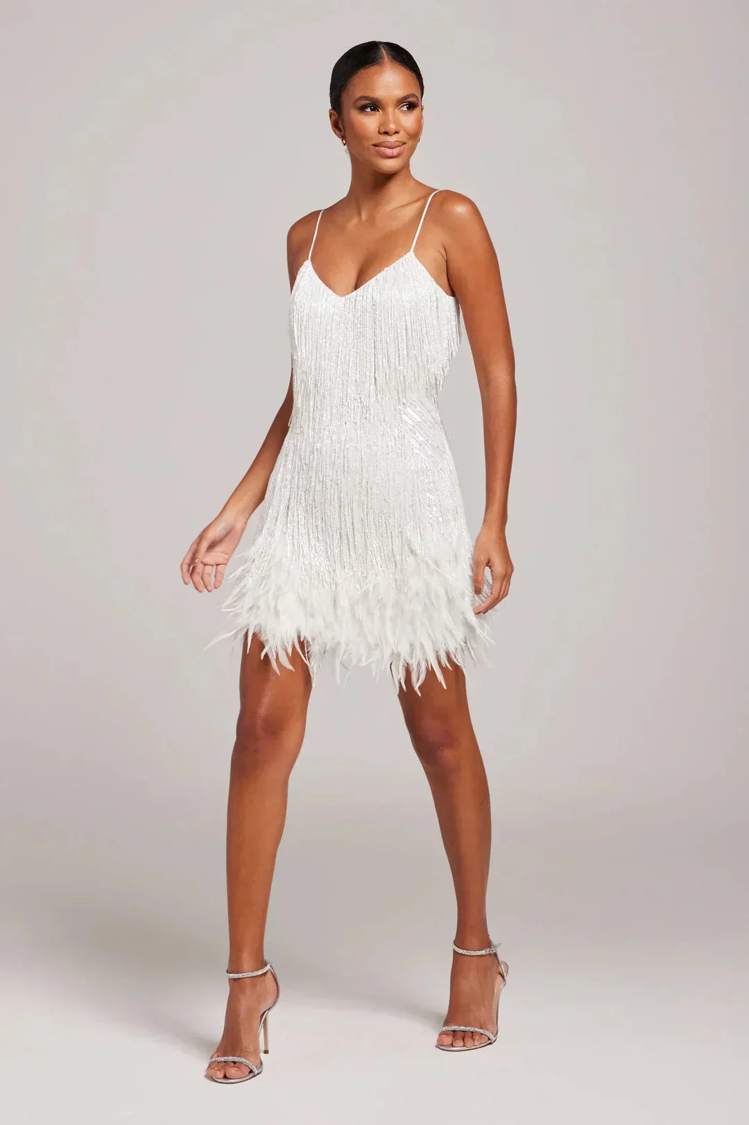 Damen Minikleid – Fransenkleid mit Bustier-Ausschnitt für elegante Events