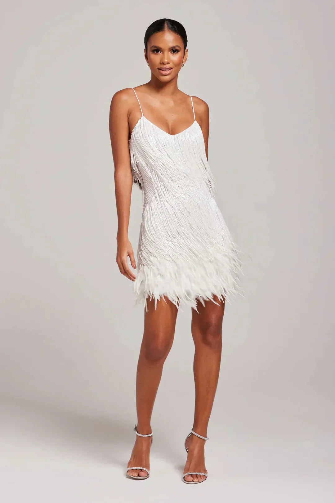 Damen Minikleid – Fransenkleid mit Bustier-Ausschnitt für elegante Events
