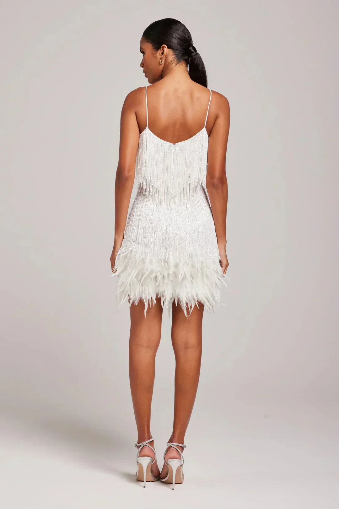 Damen Minikleid – Fransenkleid mit Bustier-Ausschnitt für elegante Events