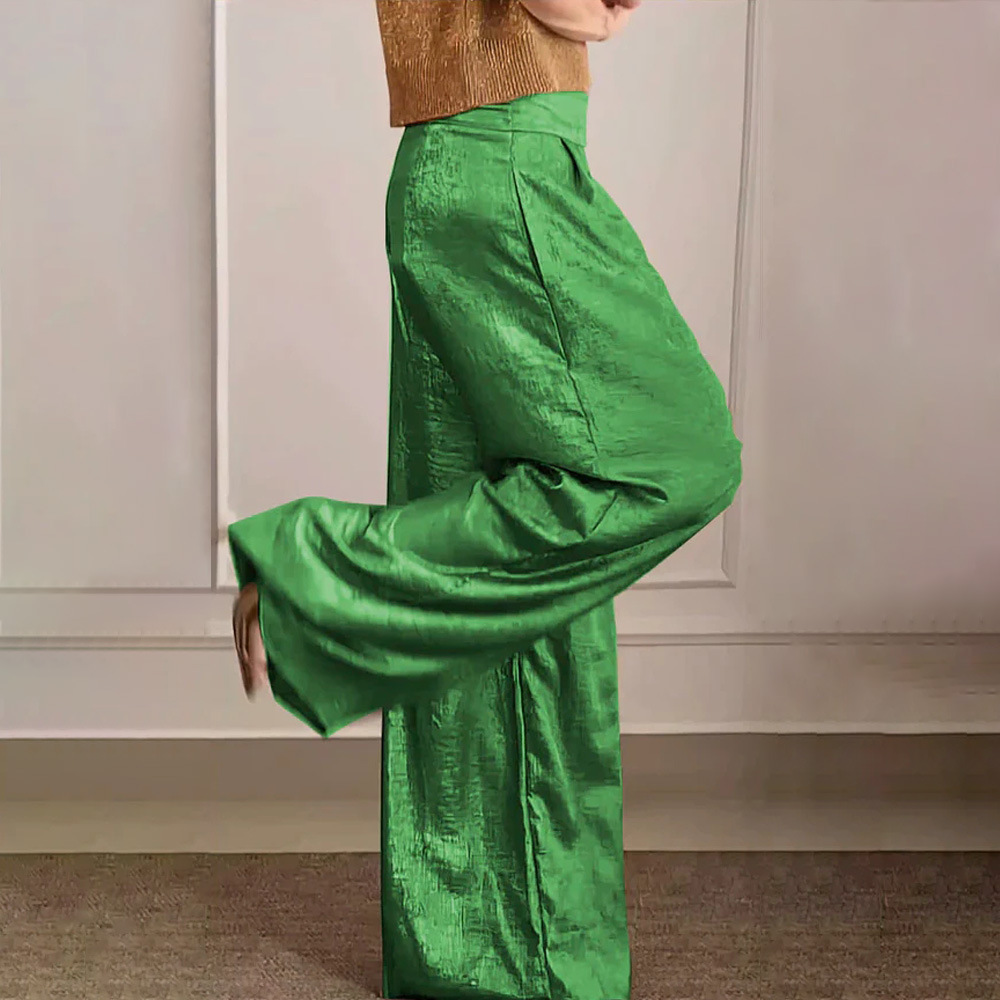 Aisleigh | Damen Elegante Weite Hose in Einfarbigem Design