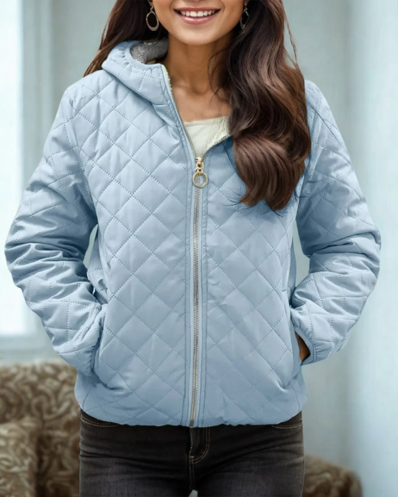 Esmerelle | Damen Steppjacke mit Kapuze, Fleecegefüttert, Relaxed Fit, Wattiert