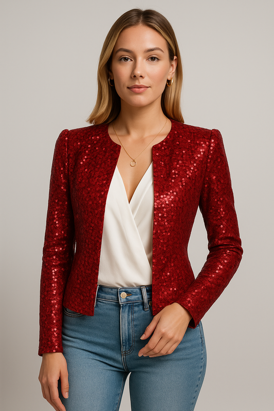 Eleganter Damen Blazer mit Strukturierter Oberfläche – Zeitlos & Stilvoll im Business- und Casual-Look