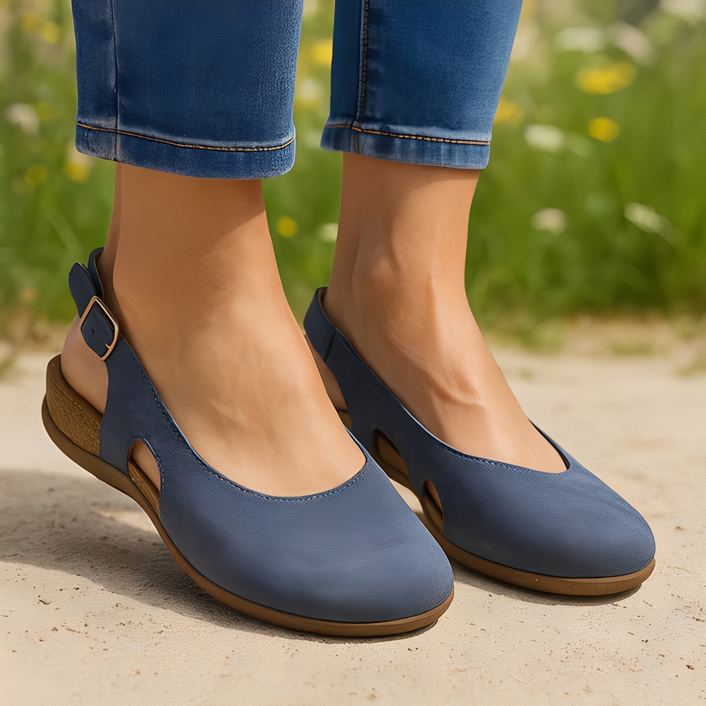 Damen Sandalen – Komfortsandalen mit ergonomischer Sohle & verstellbaren Riemen