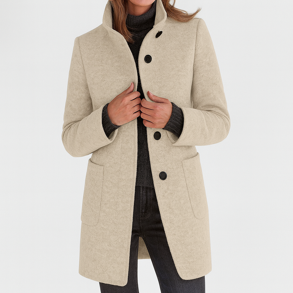 Eleganter Damen Wollmantel | Klassisch & Wärmend für Herbst & Winter