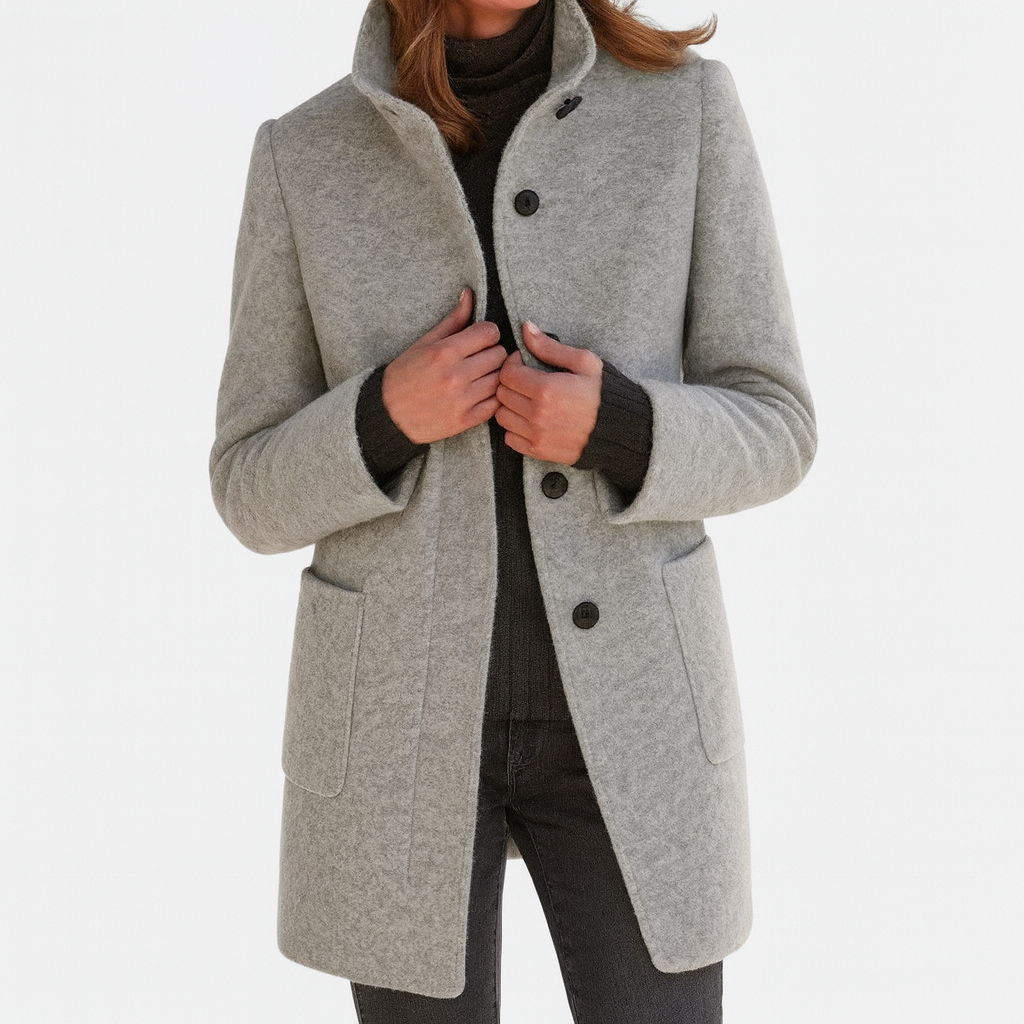 Eleganter Damen Wollmantel | Klassisch & Wärmend für Herbst & Winter