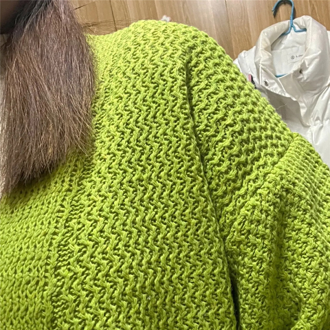 Arabelline | Damen grob gestrickte Cardigan mit weitem Schnitt und offenem Design