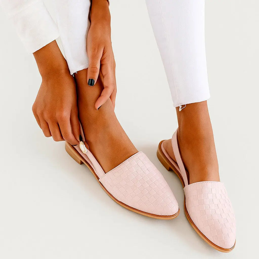 Geflochtene Slingback-Loafer – Elegant, Komfortabel & Vielseitig