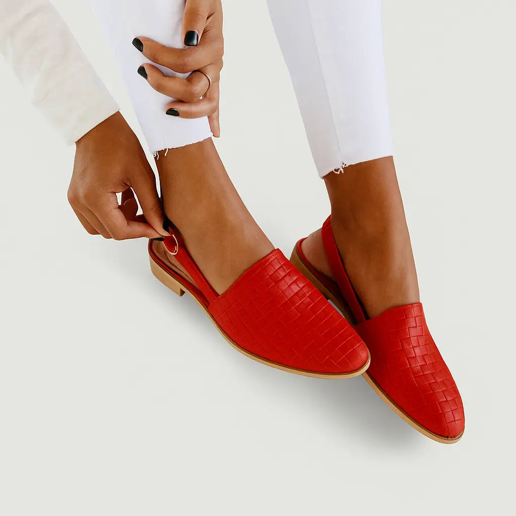Geflochtene Slingback-Loafer – Elegant, Komfortabel & Vielseitig