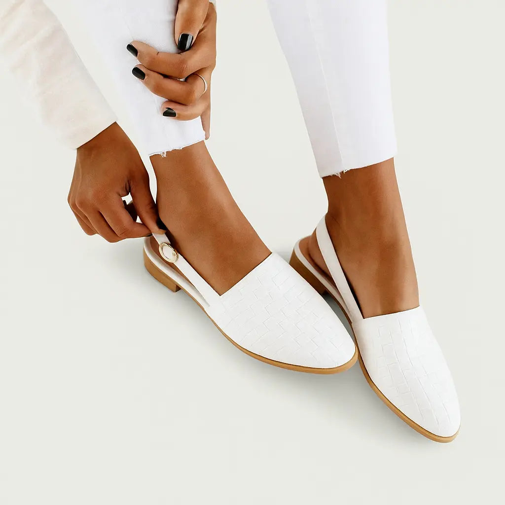 Geflochtene Slingback-Loafer – Elegant, Komfortabel & Vielseitig