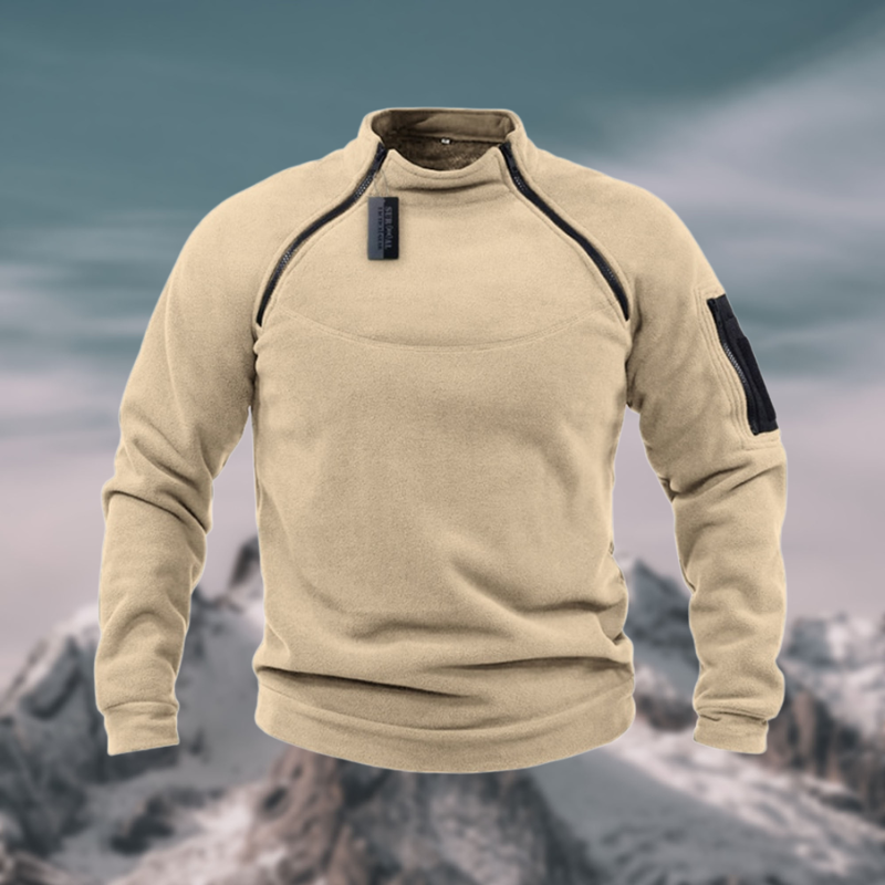 Herren Fleece Pullover – Winddicht, Warm & Funktional für Outdoor & Alltag