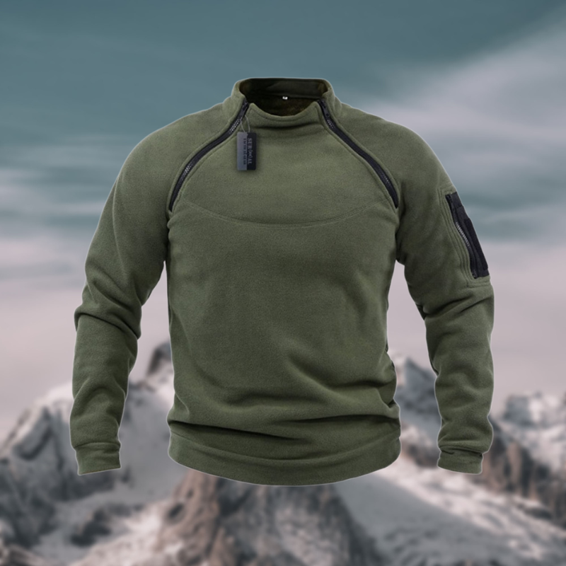Herren Fleece Pullover – Winddicht, Warm & Funktional für Outdoor & Alltag