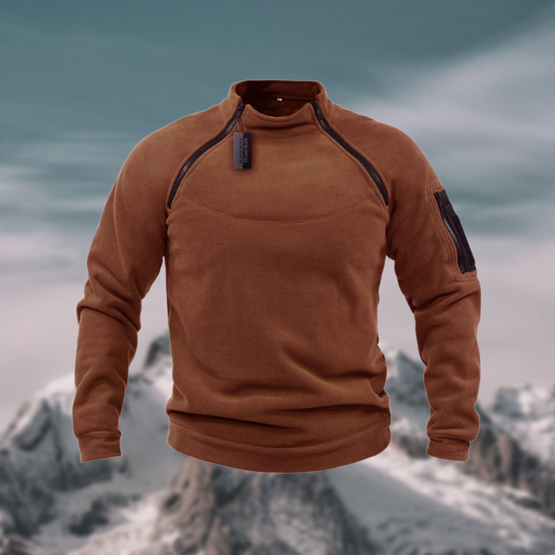 Herren Fleece Pullover – Winddicht, Warm & Funktional für Outdoor & Alltag