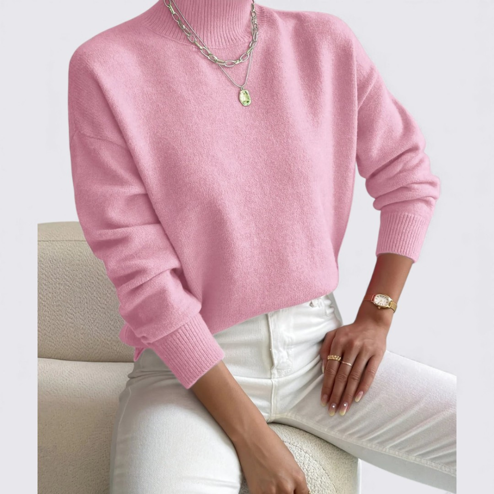 Damen Pullover mit Stehkragen – Klassisch, Komfortabel & Vielseitig