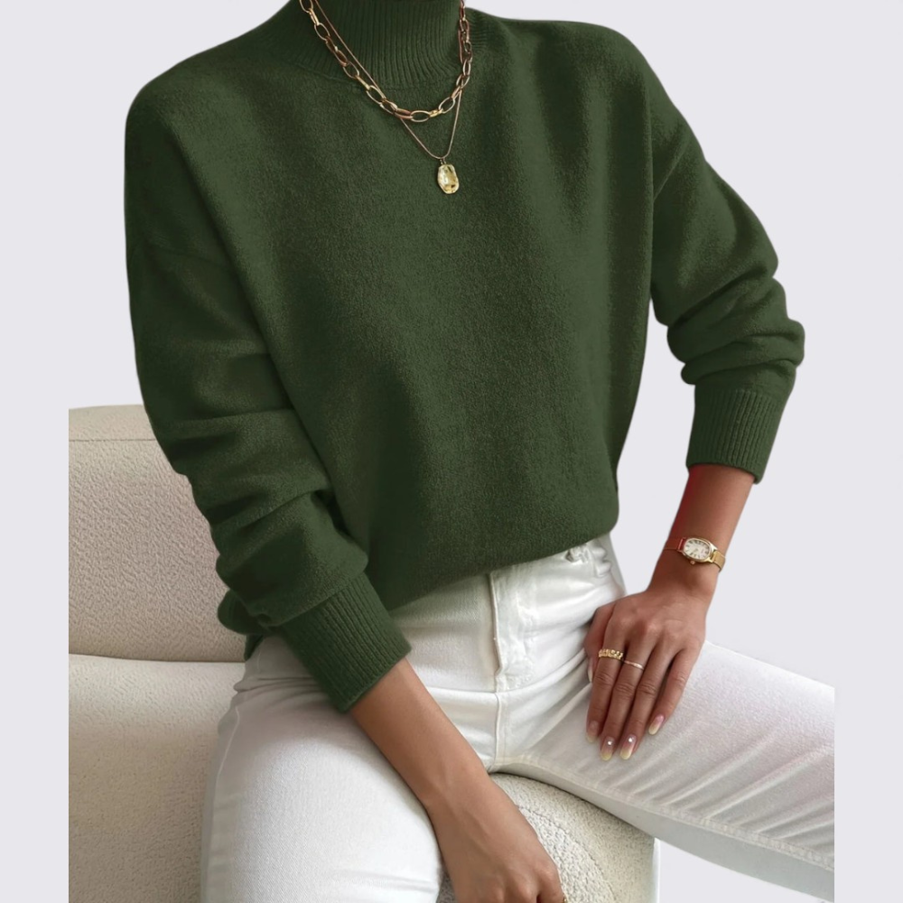 Damen Pullover mit Stehkragen – Klassisch, Komfortabel & Vielseitig
