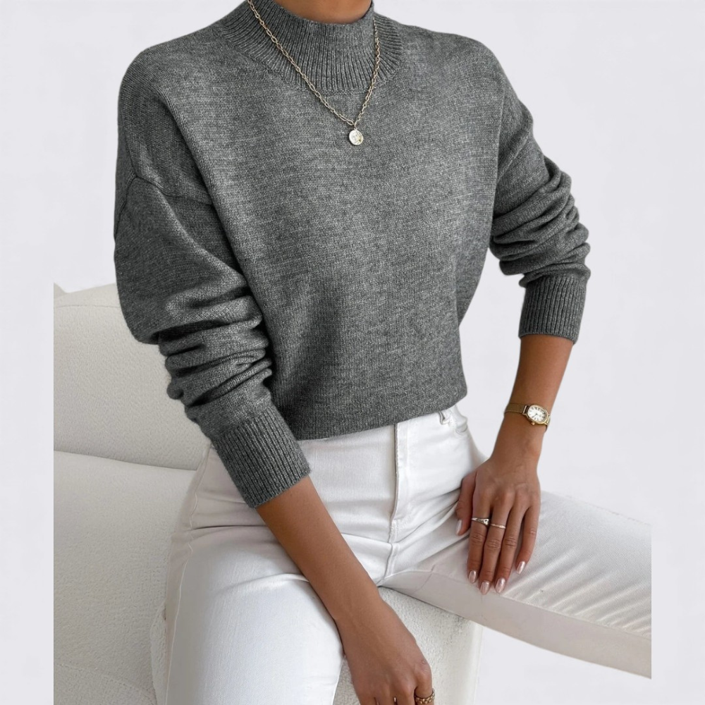 Damen Pullover mit Stehkragen – Klassisch, Komfortabel & Vielseitig
