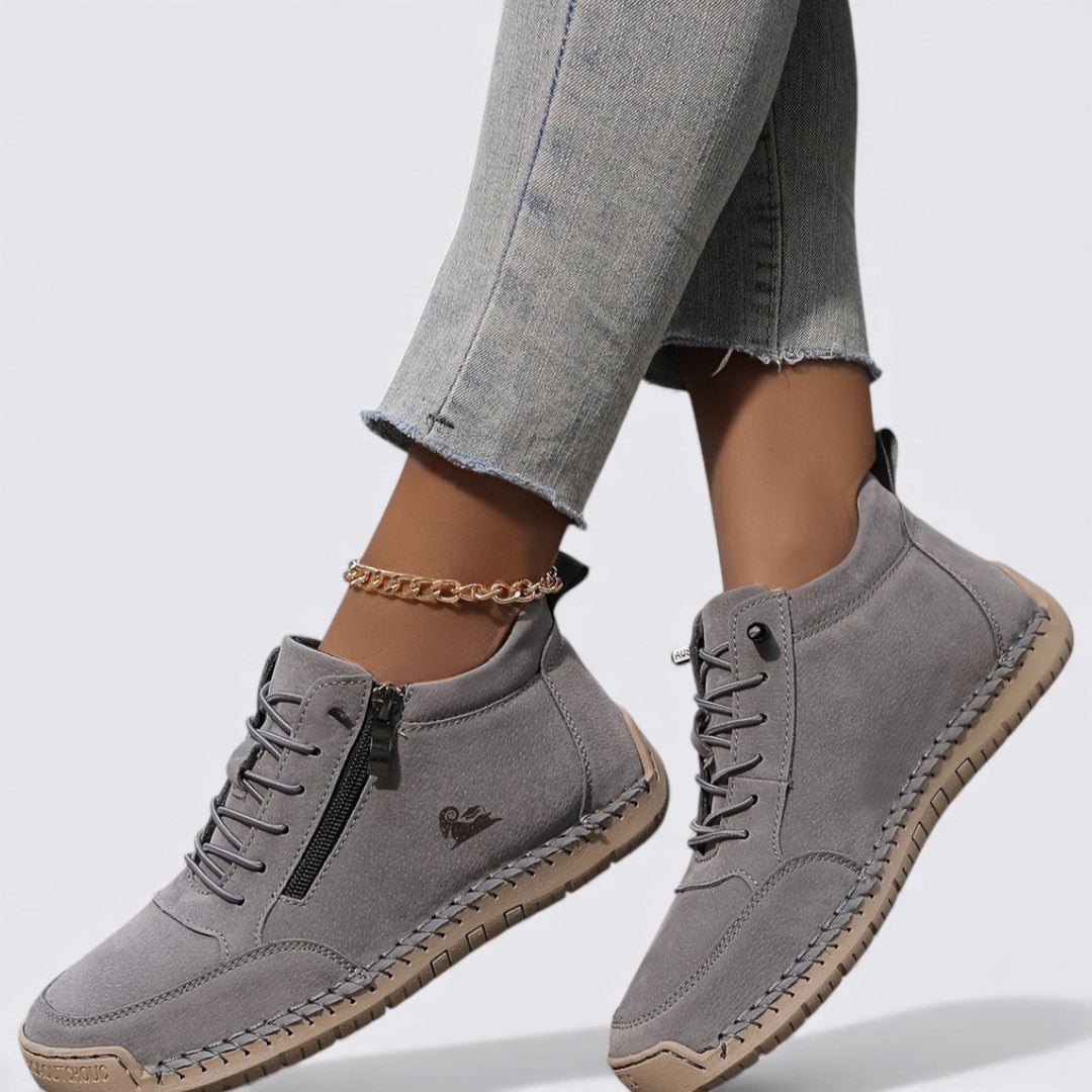 Knöchelhohe Damen Schuhe mit Reißverschluss – Komfortabel, Modern & Alltagstauglich