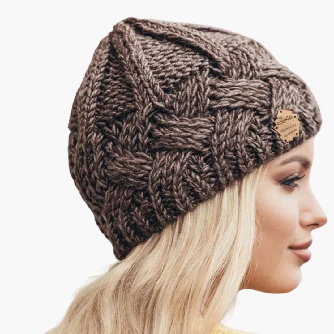 Damen Gestrickte Wintermütze mit Runder Form & Gerippter Oberfläche | Warm, Bequem & Stilvoll