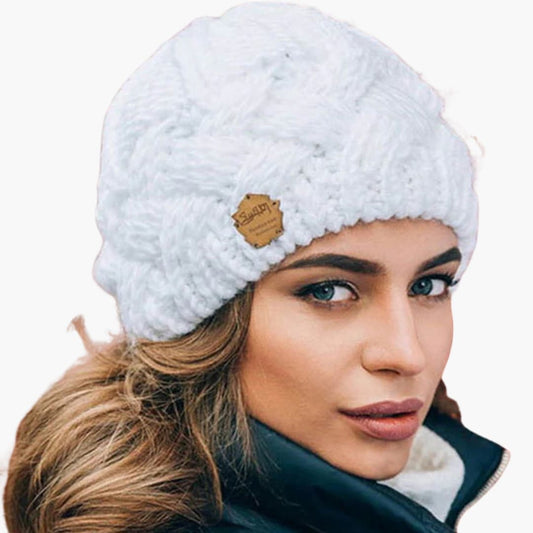 Damen Gestrickte Wintermütze mit Runder Form & Gerippter Oberfläche | Warm, Bequem & Stilvoll