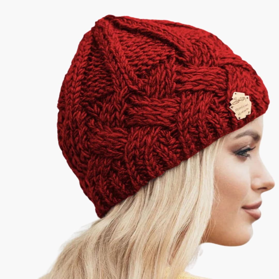 Damen Gestrickte Wintermütze mit Runder Form & Gerippter Oberfläche | Warm, Bequem & Stilvoll