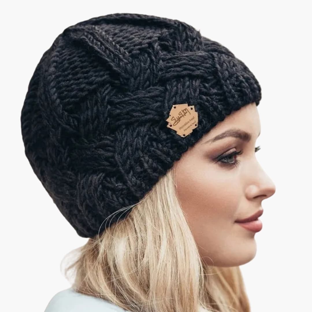 Damen Gestrickte Wintermütze mit Runder Form & Gerippter Oberfläche | Warm, Bequem & Stilvoll