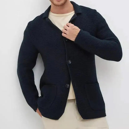 Herren-Strickblazer mit Strukturmuster | Eleganz trifft auf modernen Komfort