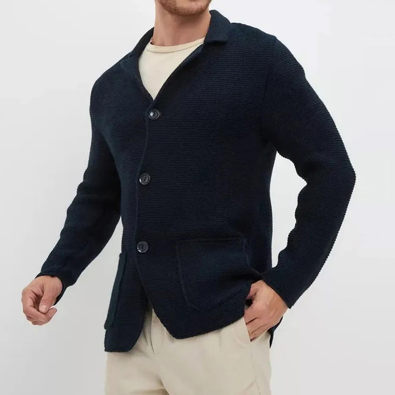 Herren-Strickblazer mit Strukturmuster | Eleganz trifft auf modernen Komfort