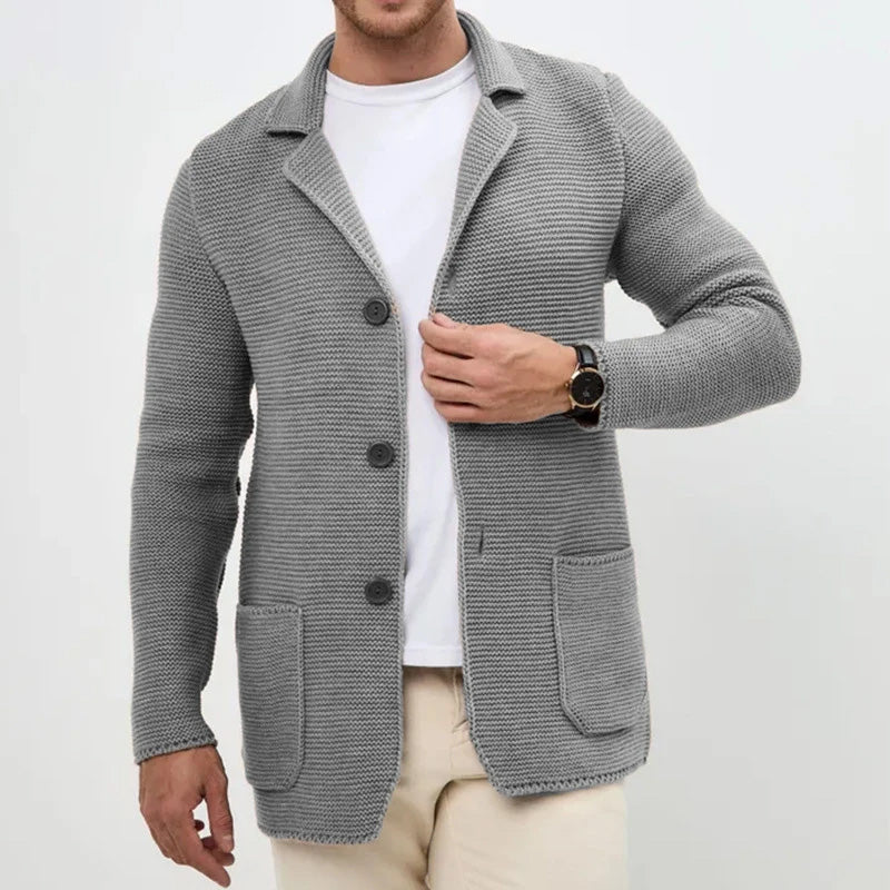 Herren-Strickblazer mit Strukturmuster | Eleganz trifft auf modernen Komfort