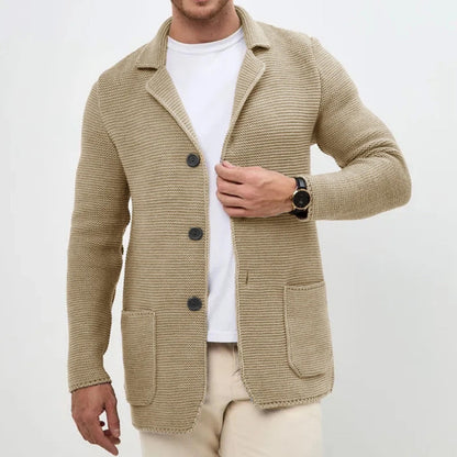 Herren-Strickblazer mit Strukturmuster | Eleganz trifft auf modernen Komfort