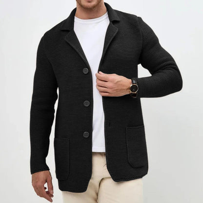 Herren-Strickblazer mit Strukturmuster | Eleganz trifft auf modernen Komfort