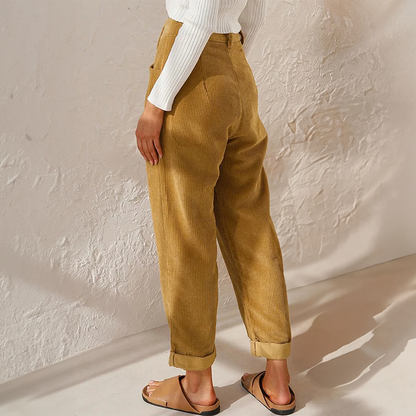 Locker fallende Hose mit hoher Taille – Modern, Komfortabel & Vielseitig