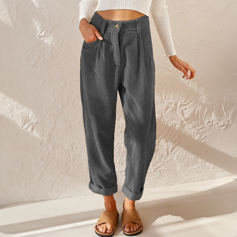 Locker fallende Hose mit hoher Taille – Modern, Komfortabel & Vielseitig