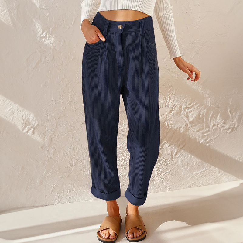 Locker fallende Hose mit hoher Taille – Modern, Komfortabel & Vielseitig
