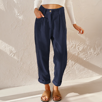 Locker fallende Hose mit hoher Taille – Modern, Komfortabel & Vielseitig