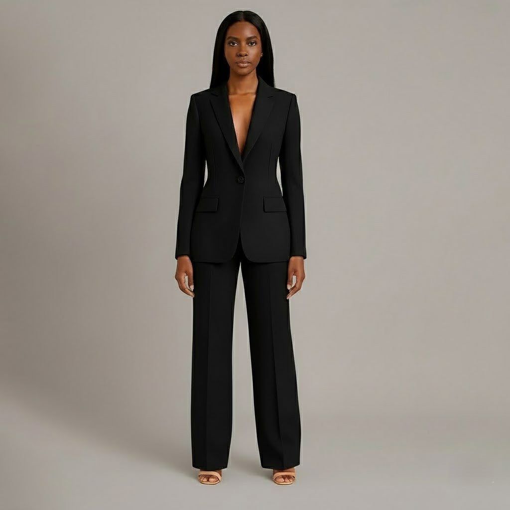 Eleganter Hosenanzug mit tailliertem Blazer – Zeitlos, Kraftvoll & Vielseitig