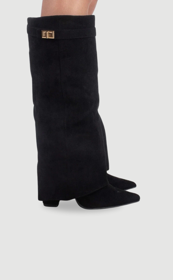 Damen Kniehohe Stiefel | Weiter Schaft & Stabiler Blockabsatz für Elegante Silhouette