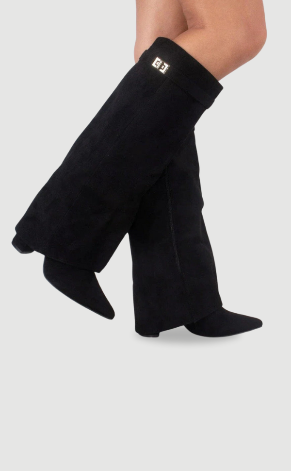 Damen Kniehohe Stiefel | Weiter Schaft & Stabiler Blockabsatz für Elegante Silhouette