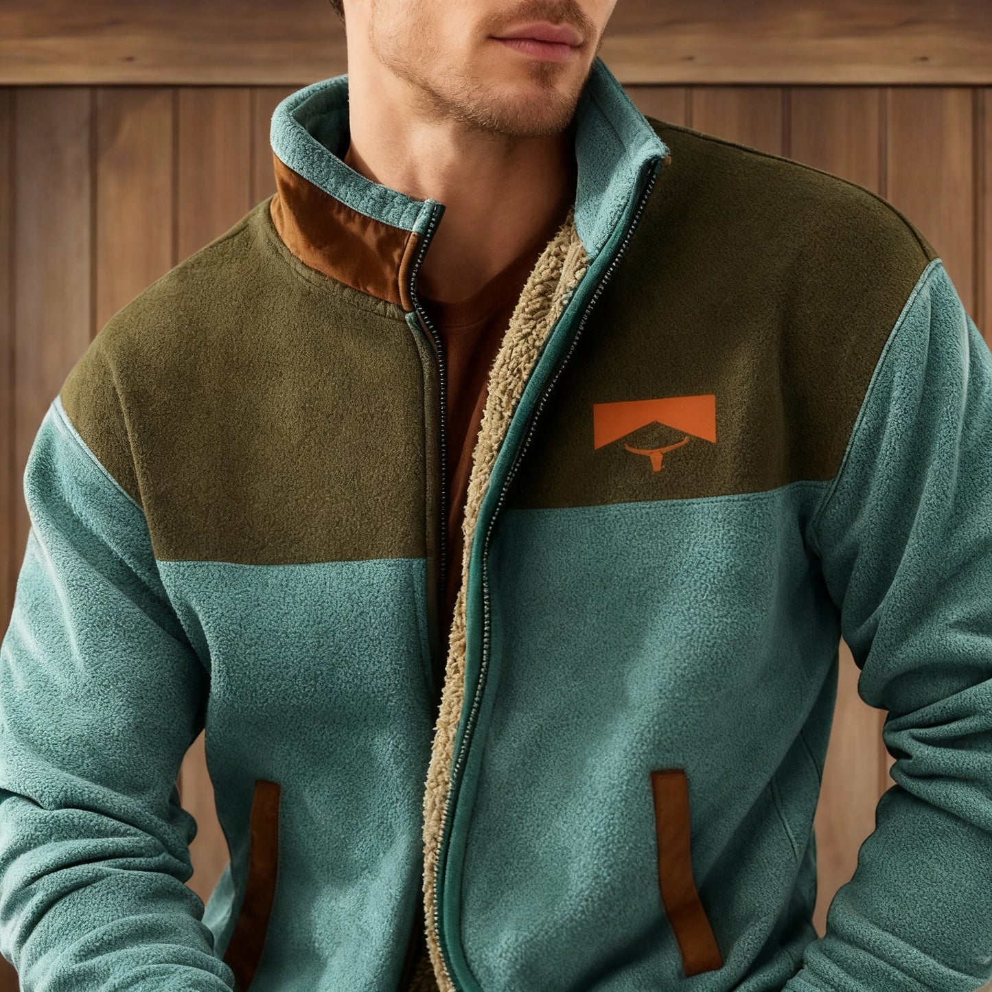 Herren Fleecejacke mit 3D-Print – Leicht, Warm & Stylisch für Alltag und Outdoor